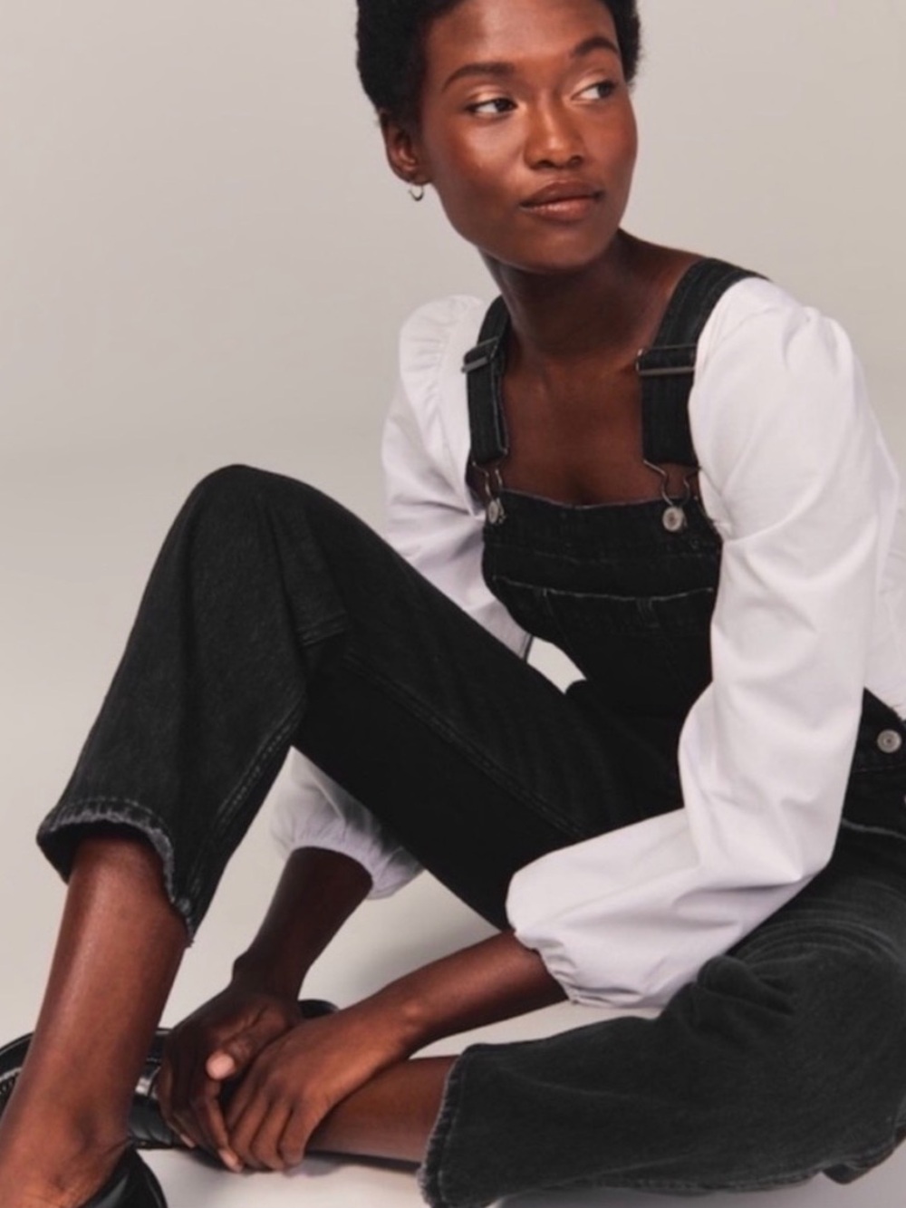 Abercrombie & Fitch Black Slim Straight Men's Jeans Overalls